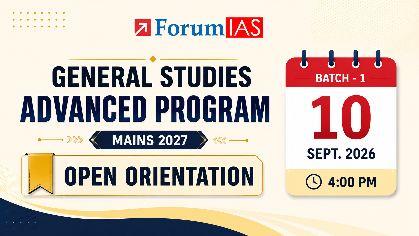 GSAP 2027 Batch-1 Open Orientation